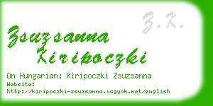 zsuzsanna kiripoczki business card